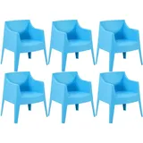 deluke HENRI Gartenstuhl 73 x 57 x 78 cm blau 6 St.