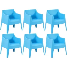 deluke HENRI Gartenstuhl 73 x 57 x 78 cm blau 6 St.