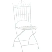 TPFGarden Gartenstuhl, Weiß, Metall, 39x53x94 cm, Gartenmöbel, Gartenstühle, Gartenstühle