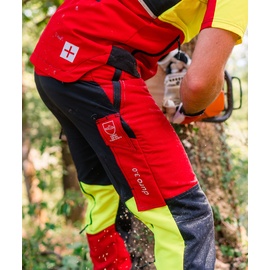 KOX Schnittschutzhose Duro 3.0 Rot/Gelb Gr. 110 schlank und groß