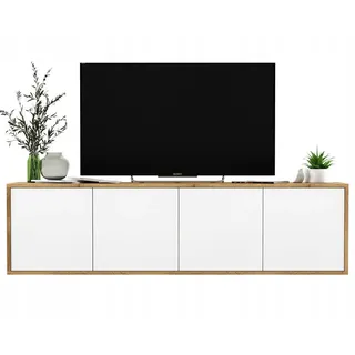 meble lindner Apollo2 TV-Schrank 150 cm Weiß Matt Holz