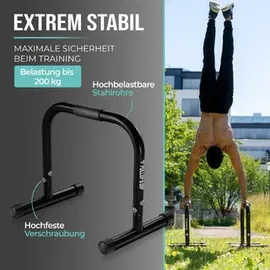 PULLUP & DIP Fitness Parallettes Schwarz