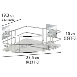 Wenko Turbo-Loc® Edelstahl Eckablage Quadro - Loc,