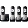 Panasonic KX-TG6824 Quattro DECT, GAP Schnurloses Telefon analog Anrufbeantworter, Freis KX-TG6824GB