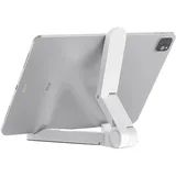 Universeller Tablet-Ständer, einfach tragbar, fester Tablet-Ständer, geeignet für iPad Air Pro 4,7 bis 12,9 Zoll (12,9 Zoll) (weiß)