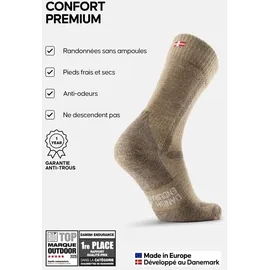 Danish Endurance Wandersocken 3 Paar Grau 43-46