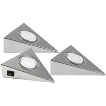 Heitronic GENUA 3er Set LED Unterbaustrahler aus Edelstahl