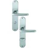 HOPPE Langschildgarnitur Cardiff E1850Z/302 Edelstahl Silber