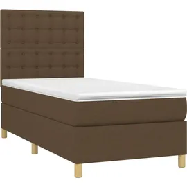 vidaXL Boxspringbett 100 x 200 cm Dunkelbraun