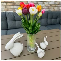 Online fuchs 15 künstliche Tulpen in Einer Glasvase -