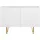 miliboo Design-Sideboard weiß und goldfarben mit 2 Türen B107 cm OZEN
