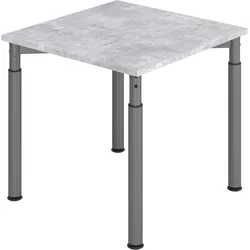 Hammerbacher Schreibtisch 80x80cm Beton/Graphit