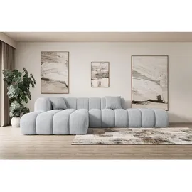altdecor Ecksofa in L-Form Corner Sofa Bett Eckcouch Couch Wohnlandschaft Cauchsofa Olea-L2-309x190x70 cm Grau