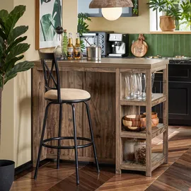 SoBuy Kücheninsel SVW20-N 110 x 95 x 55 cm Braun