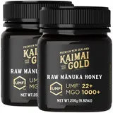 Kaimai Gold MGO 1000+ / UMF 22+ Manuka Honig * 2x 250g Premium Monofloral UMF® Certified Neuseeland ManukaHonig * 800 820 829 830 850 1046 1122 1200