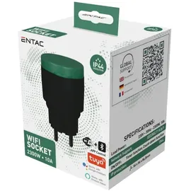 ENTAC Smart-Home-Steckdose IP44 Schwarz 1 St.