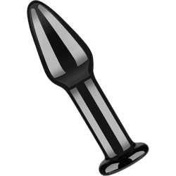 Analdildo mit konischer Form, 11,5 cm, schwarz