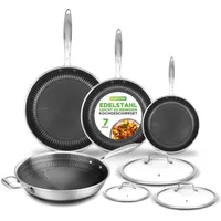 NutriChef Pfannen-Set 7-tlg. 20 cm + 25 cm + 30 cm