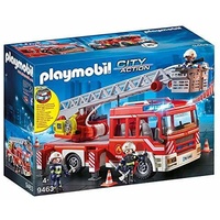 Playmobil City Action 9463 Feuerwehr-Leiterfahrzeug mit Licht und Sound, Ab 5 Ja