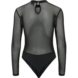 Pieces Langarmbody »PCMILLY LS MESH BODYSTOCKING NOOS«, schwarz
