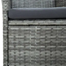 vidaXL Garten-Essgruppe 5-tlg. Grau