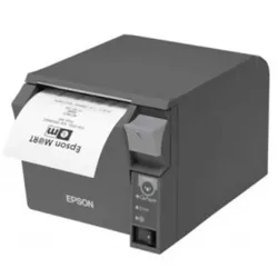 EPSON TM-T70II - Bon-Thermodrucker mit Frontausgabe, 80mm, Abschneider, USB + RS232, dunkelgrau