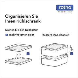 Rotho Kühlschrank Organizer Set 4-tlg weiss/transparent