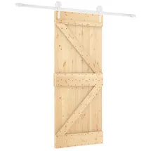 vidaXL Schiebetür rechts 80 x 210 cm Weiß