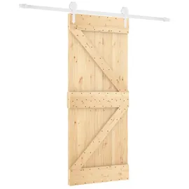 vidaXL Schiebetür rechts 80 x 210 cm Weiß
