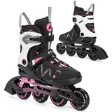 ATTABO Bliss Damen Schlittschuh Skates 37-42 EU Komfort und Sicherheit Halbharte Schale Aluminiumkufe Rollen 80 mm PU-Lager ABEC-7 Verstellbar für eine bessere Anpassung
