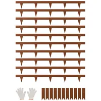 VEVOR Rasenkante 10er-Set Beeteinfassung Beetumrandung Metall 1016x114,3x1,5mm