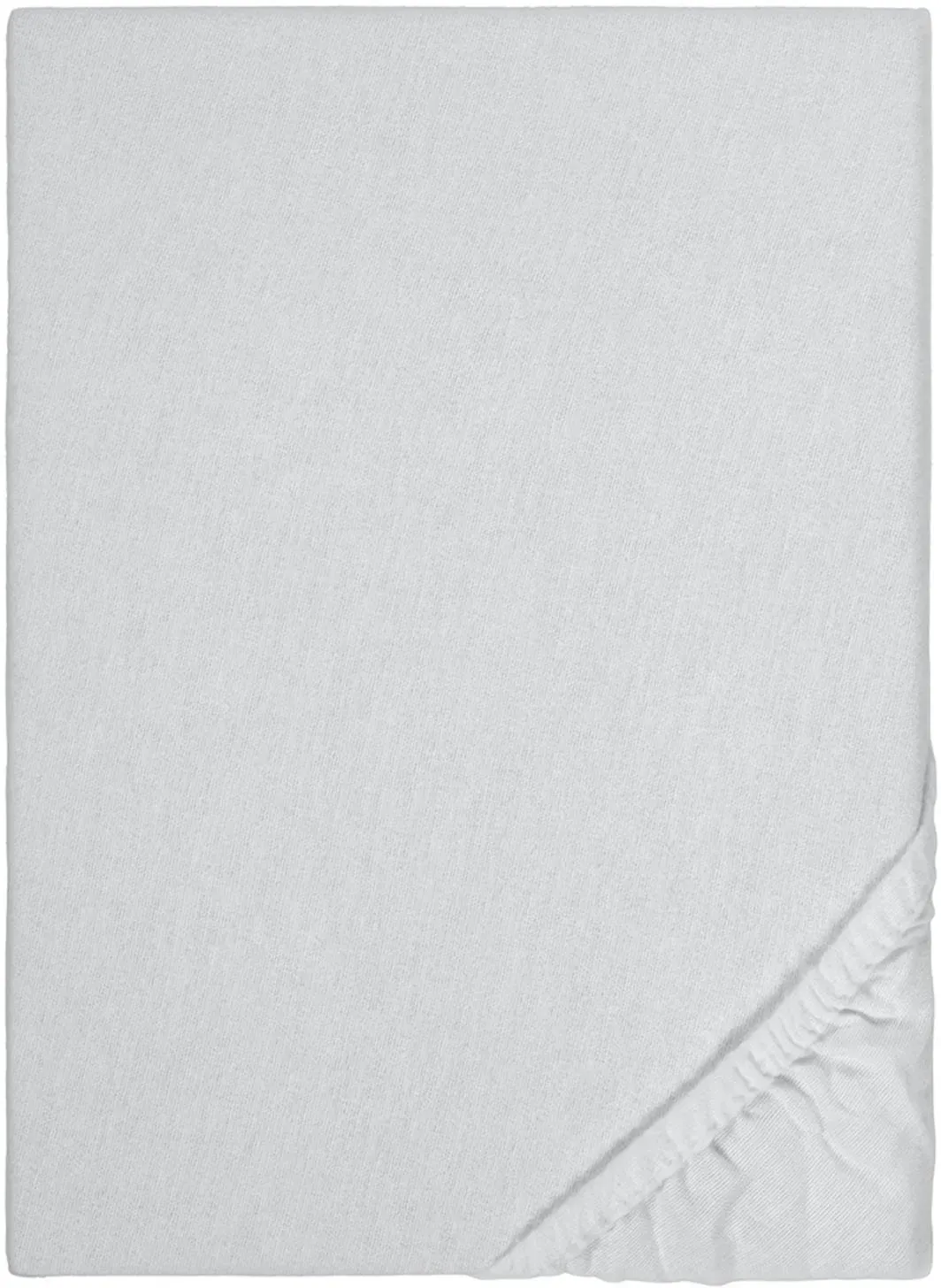 Spannbettlaken Winterflausch silber grau 140 x 190 - 160 x 200 cm