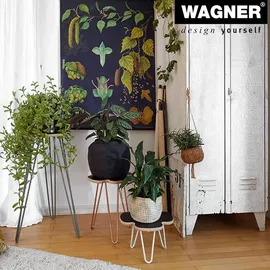 Wagner Möbelbeine HAIRPIN LEGS Retro 4tlg. Set - 12 x 12 x 20 cm, Stahl hellgrau, Bein schräg&Anschraubplatte - 12822604