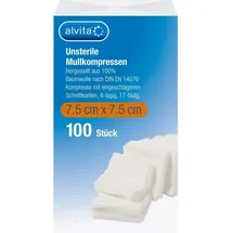 Alliance Healthcare Deutschland GmbH Mullkompressen unsteril 7,5 x 7,5 cm 100 St.