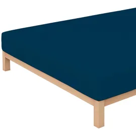 schlafgut Pure Baumwolle 90 x 190 - 100 x 220 cm blue deep