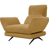 Places of Style Sessel »Saletto«, incl. Armlehnenfunktion, wahlweise auch mit Rückenverstellung, gelb