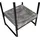 Mendler Blumentisch HWC-K71, Blumenregal Beistelltisch Pflanzregal, MVG-zertifiziert MDF Metall - dunkelgrau, 101cm