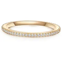 Lulu & Jane Ring aus Messing Zirkonia in gelbgold | Gr.: 52