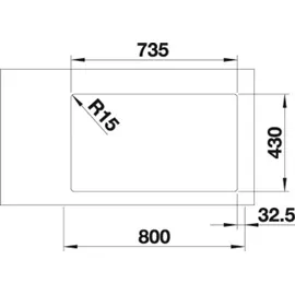 Blanco Andano 340/340-IF Edelstahl Seidenglanz + Handbetätigung + InFino
