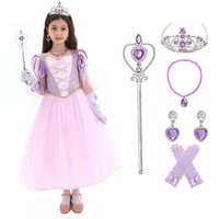 Sincere Party Mädchen Prinzessin Rapunzel inspirierte Kostüm mit Accessoires 7-8Jahre