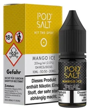 Mango Ice 10ml NicSalt Liquid by Pod Salt  11mg