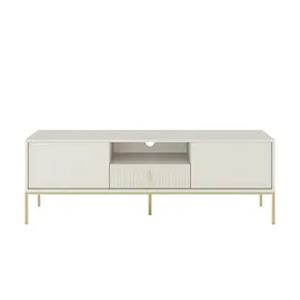 Möbel Kraft Maglione TV-Lowboard 154 cm Beige Metall/MDF/Spanplatte/Holzwerkstoff
