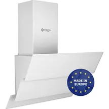 Wiggo B643 Dunstabzugshaube 60cm kopffrei I Abluft Umluft Dunstabzug 615m3/h - Touch-Display 4 Stufen I Energieeffizienzklasse B Schräghaube inkl...