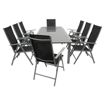 Freital Handels GmbH Garnitur 9-tlg. Grau/Schwarz