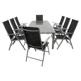 Freital Handels GmbH Garnitur 9-tlg. Grau/Schwarz