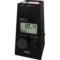 Korg KDM3, digitales Metronom in Pyramidenform, Metronom mit integrierter Sound- und Rhythmusauswahl, Sound-Out-Stimmgerät, schwarz