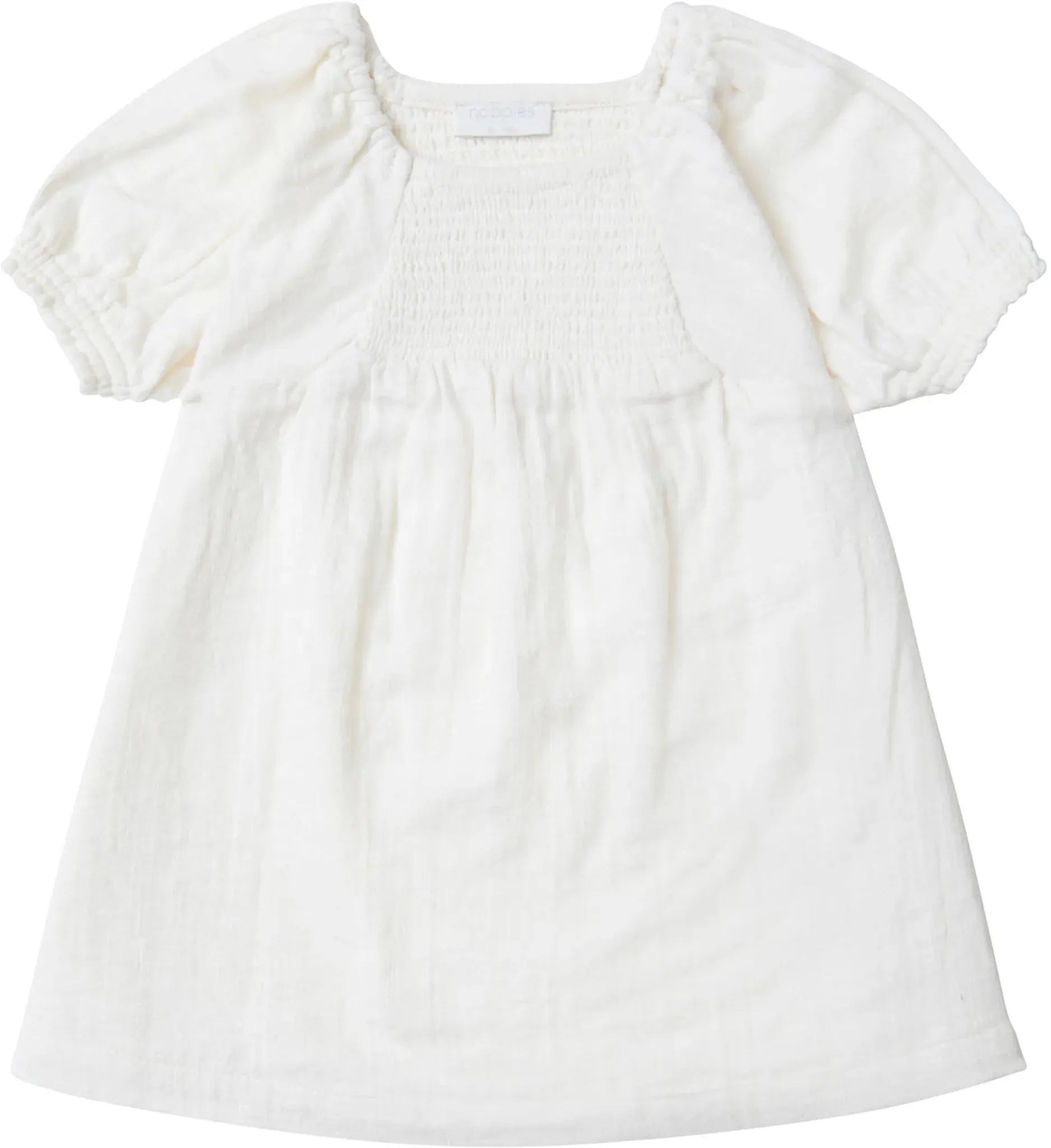 Noppies Kleid kurzarm Leinenoptik, natur, 80