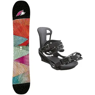 F2 Set Damen Snowboard Freedom 139cm mit Bindung Sonic Pro Girl M bunt 139 CM