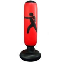 Ecent Punchingsäcke Aufblasbarer Standboxsack Freistehender Boxsack Dekompression Spielzeug Fitnessübung Kampftraining für Erwachsene Kinder, Karate, Fitness usw. - 160cm