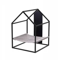 QLS Katzenhaus Hängematte Katzenbett Hängebett Katzenliege Katzenhängematte Katzenmatte Loft Stil Schwarz